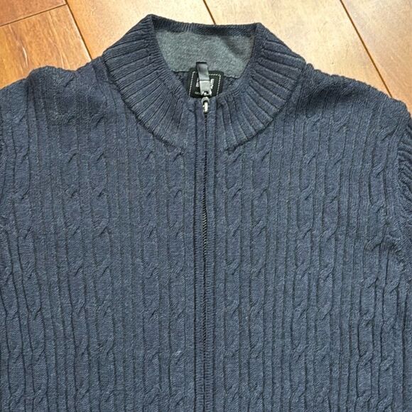 IKE Behar Men’s Cable knit Baby Alpeca Blended Sweater Cardigan size S - Picture 2 of 9